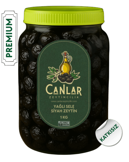 1 Kg Yağlı Sele Siyah Zeytin (Premium)
