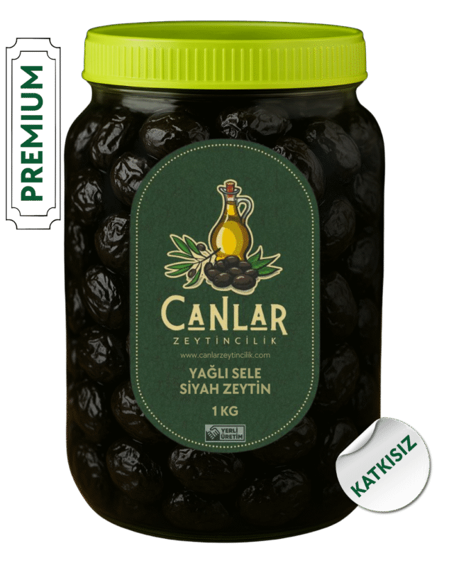 1 Kg Yağlı Sele Siyah Zeytin (Premium)