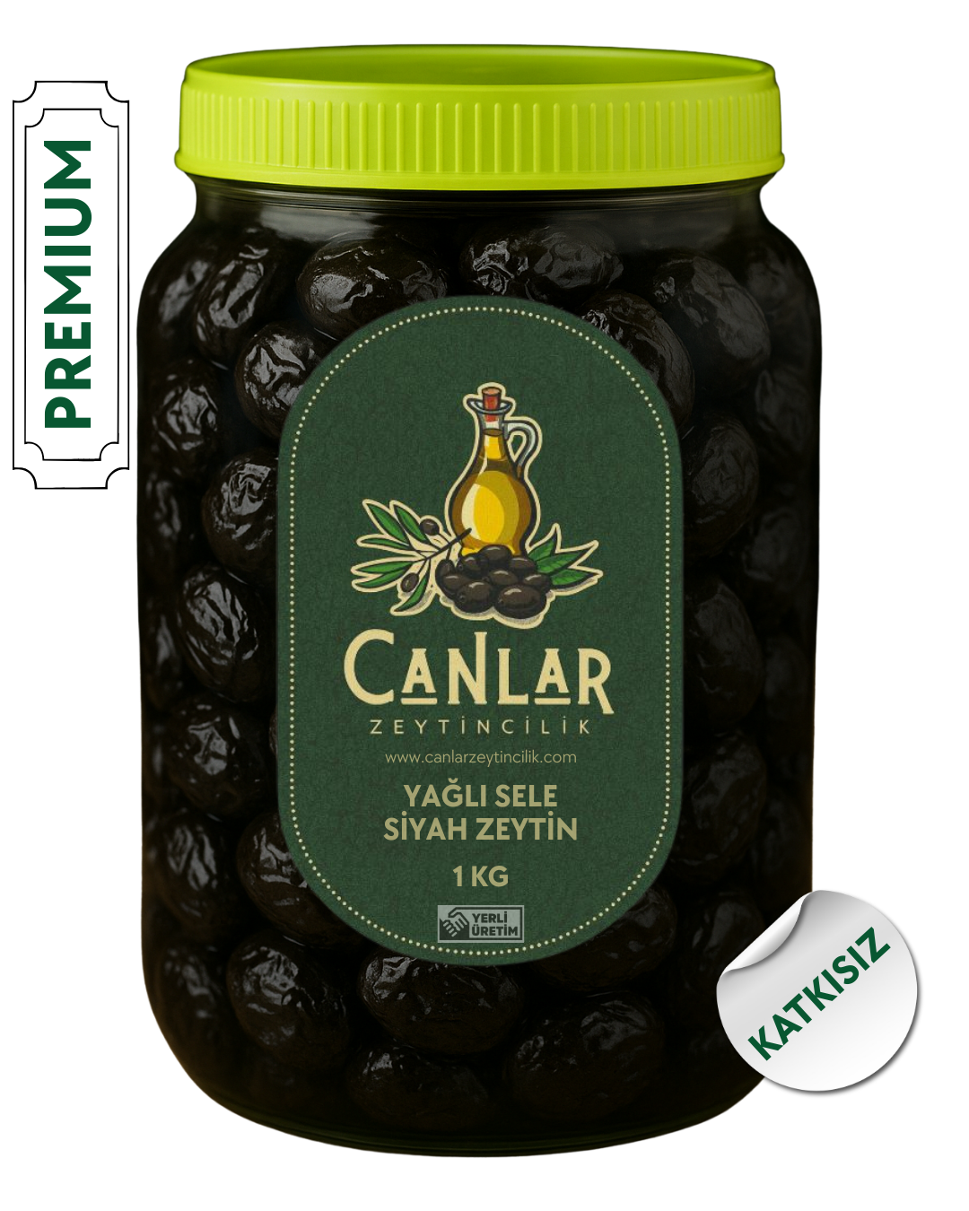 1 Kg Yağlı Sele Siyah Zeytin (Premium)