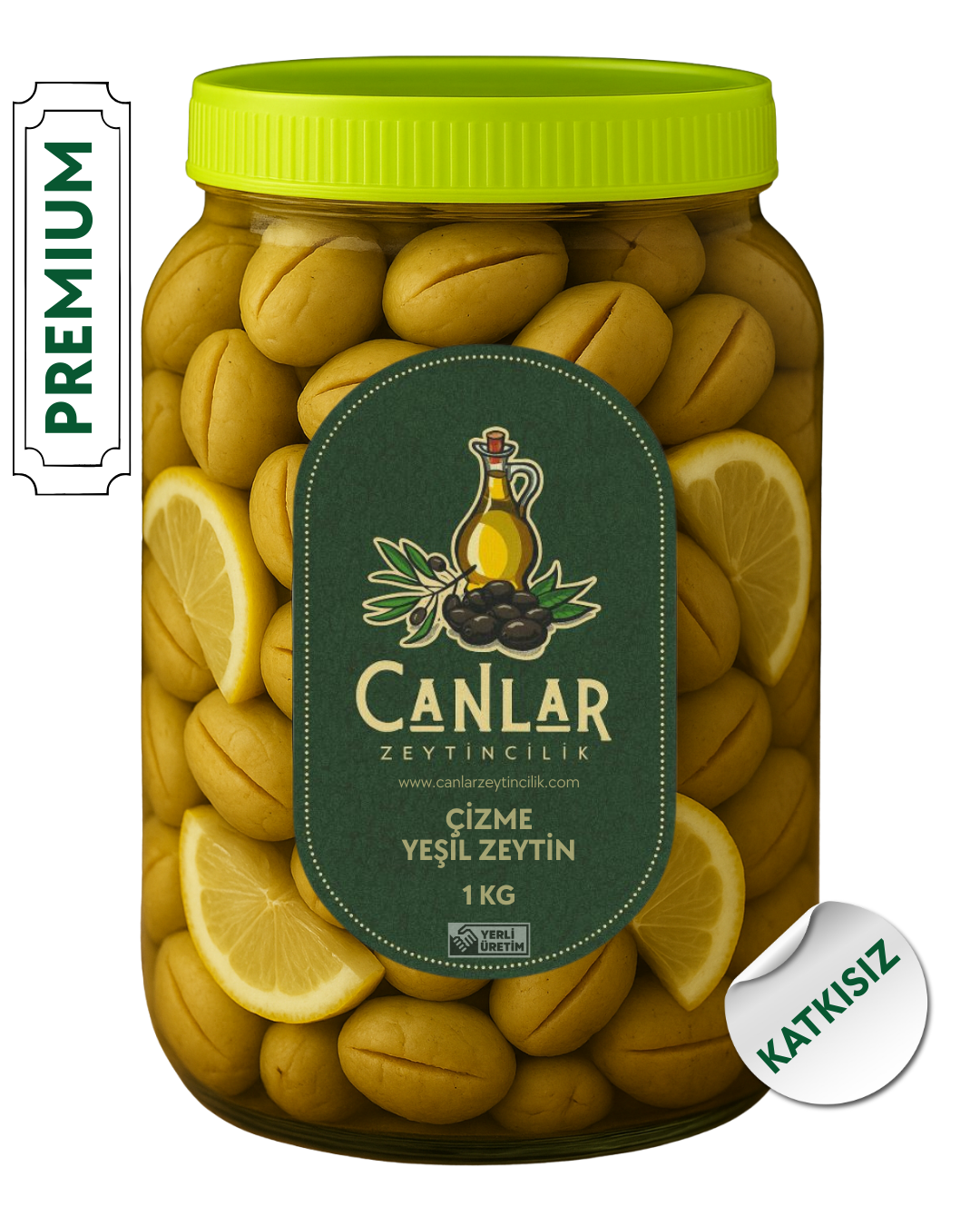 1 Kg Yeşil Çizme Zeytin (Premium)
