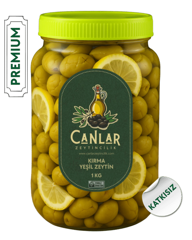 1 Kg Yeşil Kırma Zeytin (Preimum)