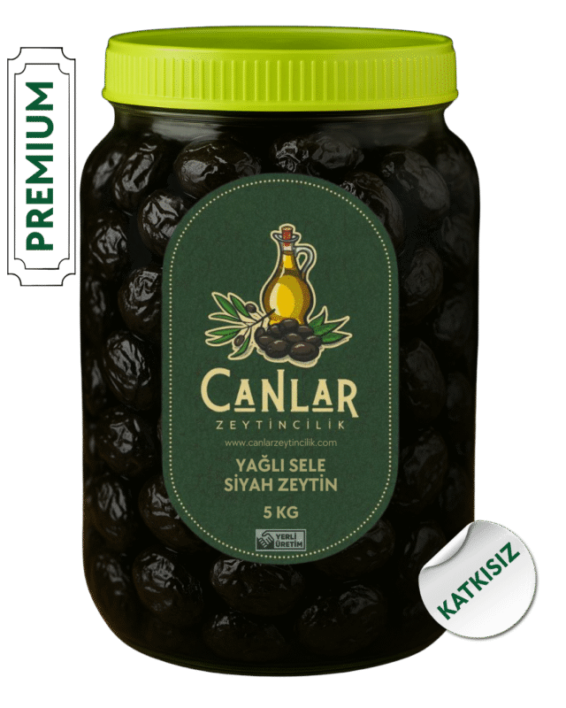 5 Kg Yağlı Sele Siyah Zeytin (Premium)